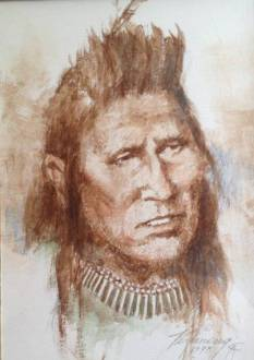 Original Painting, Mixed Media by Howard Terpning