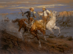 Original Painting, High Tail It to Freedom by Andy Thomas