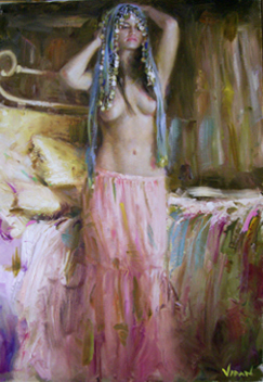 Boudoir Original Painting by Vidan