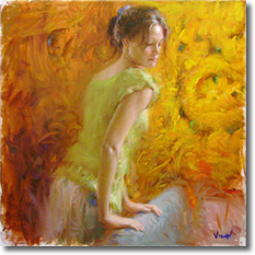 Original Painting, Marigold by Vidan