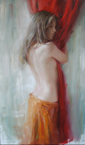 Velvet Embrace Original Painting by Vidan