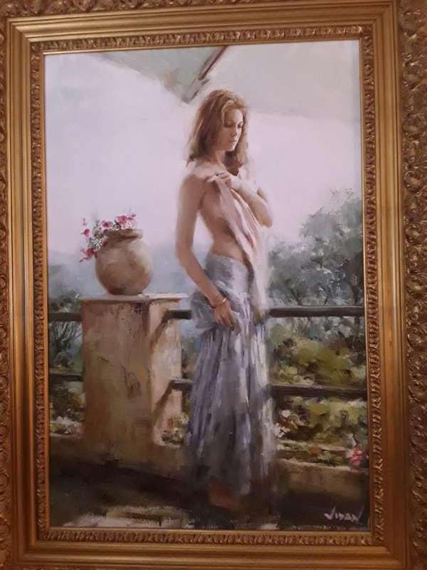 Kathryn in Positano Original Painting by Vidan