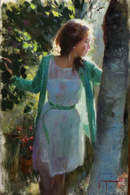 Contre au jour Original Painting by Vladimir Volegov