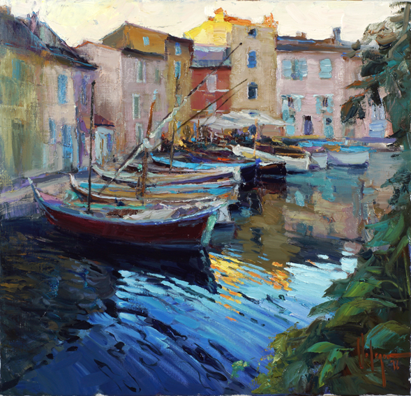 Martingues Boats
 Original Painting by Vladimir Volegov