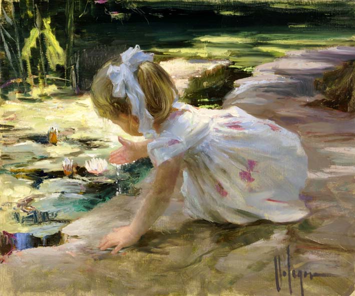 Reaching for Lilles
 Original Painting by Vladimir Volegov