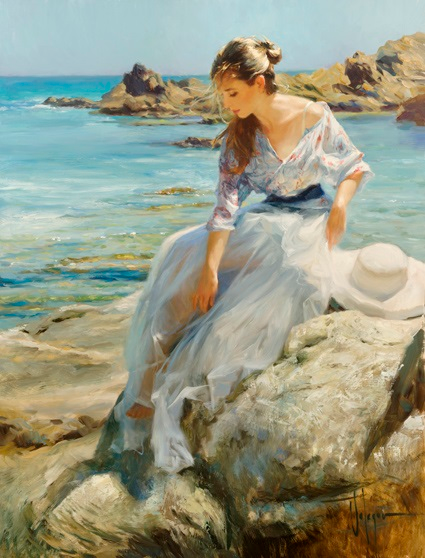 Santa Cristina Original Painting by Vladimir Volegov