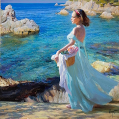 Original Painting, Tender is the Sea by Vladimir Volegov