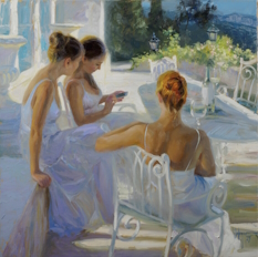 Original Painting, The Message by Vladimir Volegov