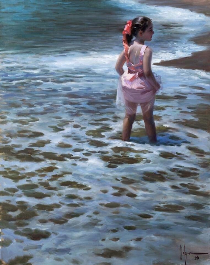 The Girl and the Sea
 Original Painting by Vladimir Volegov