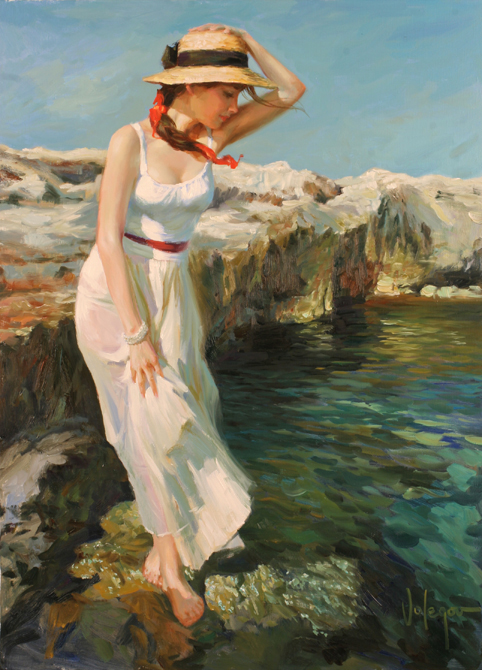 Walking Along the Sea
 Original Painting by Vladimir Volegov