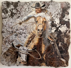 Original Painting, The Cowboy by Susan von Borstel
