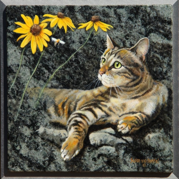Original painting Cat Like by Susan von Borstel