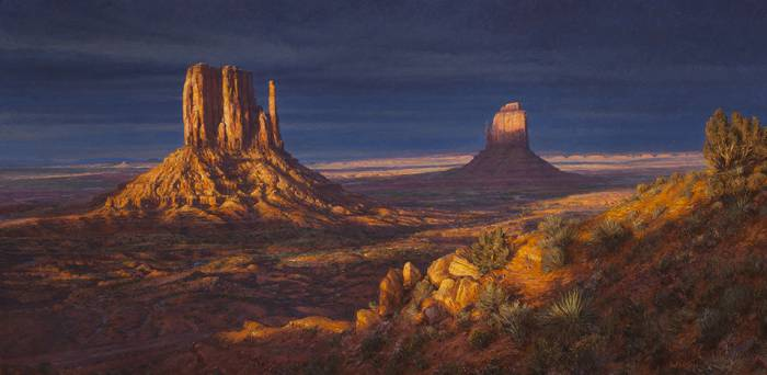 Original Painting, Gilded Evening by Curt Walters