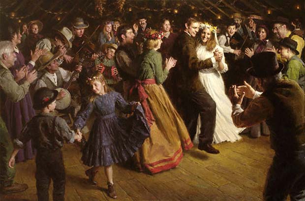 The First Dance, 1884 Americana by Morgan Weistling by Morgan Weistling