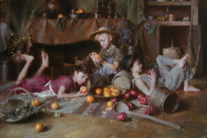 Original Painting, Apples and Oranges by Morgan Weistling