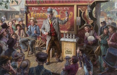 Original Painting, The Snake Oil Salesman by Morgan Weistling