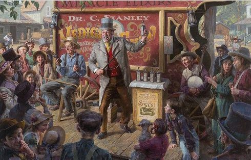 Original Painting, The Snake Oil Salesman
 by Morgan Weistling