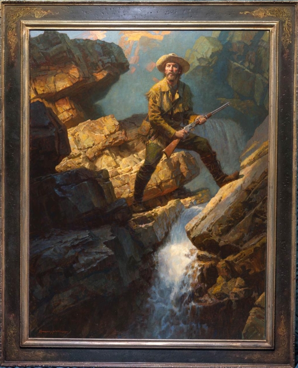 Original Painting, The Tracker, Wolf Creek Falls, 1873
 by Morgan Weistling