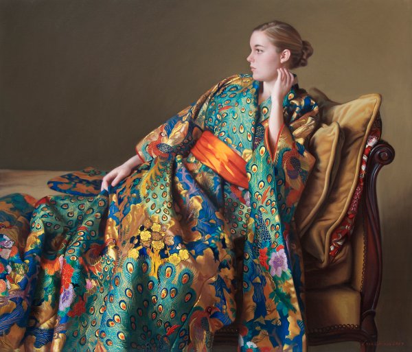 The Peacock Kimono by Evan Wilson by Evan Wilson