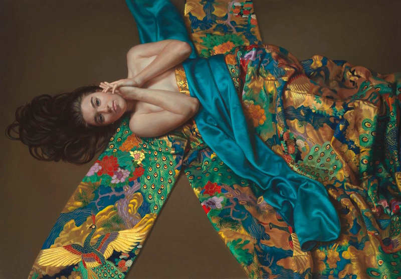 Original Painting, Harmony in Topaz, Emerald, and Blue
 by Evan Wilson