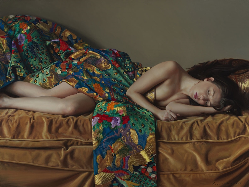 Original Painting, Turquoise and Gold
 by Evan Wilson